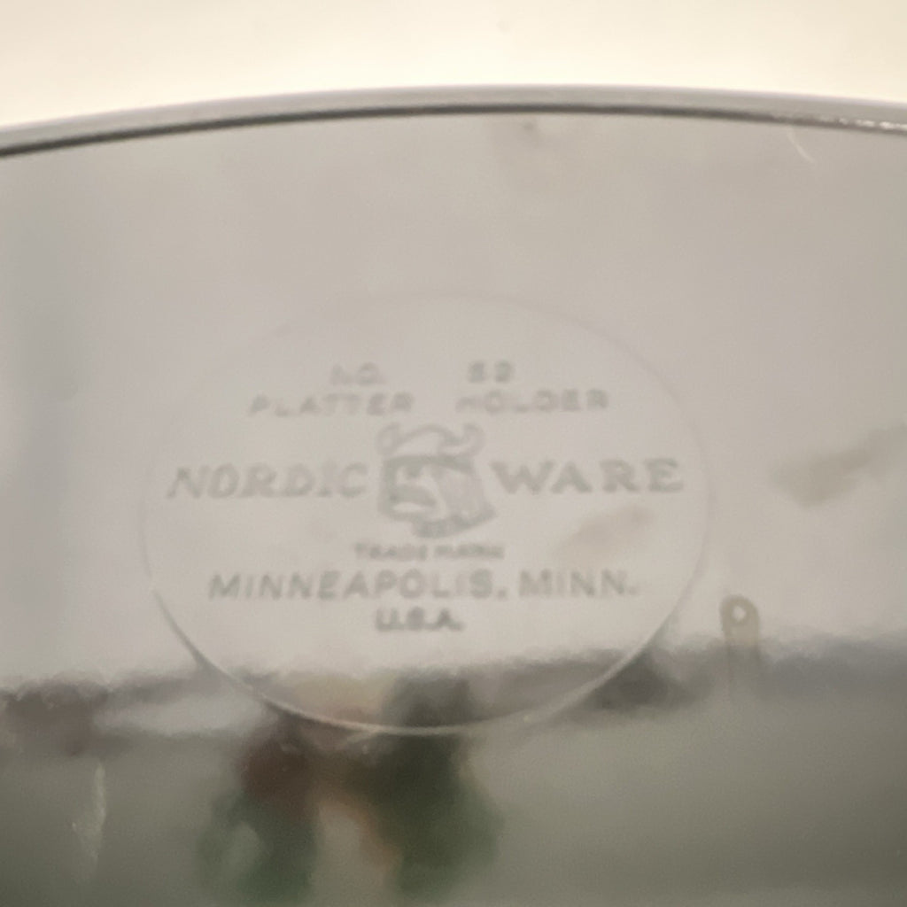 Nordic Ware Shiny Aluminum Platter w/ Black Handles, Large 4-Pack Rect Silver2